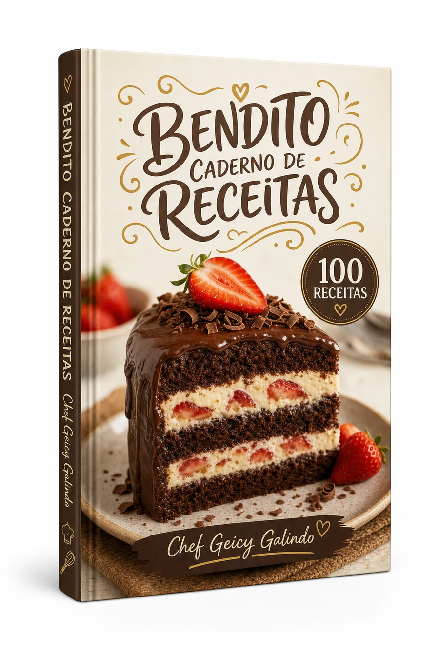 Capa do Bendito Caderno de Receitas da Chef Geicy Galindo